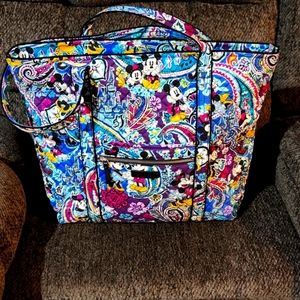 EUC - Vera Bradley Tote Bag in Retired Mickey's Celebration Paisley